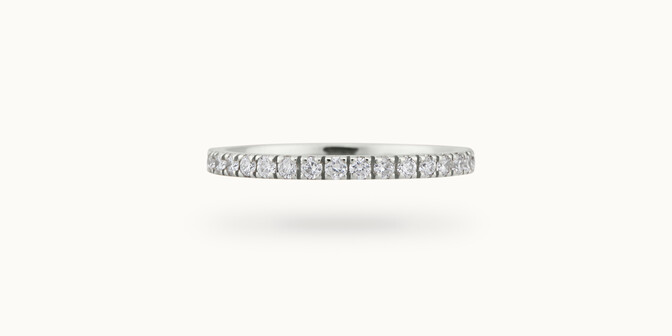 Alliance Or Blanc et Diamant | Courbet